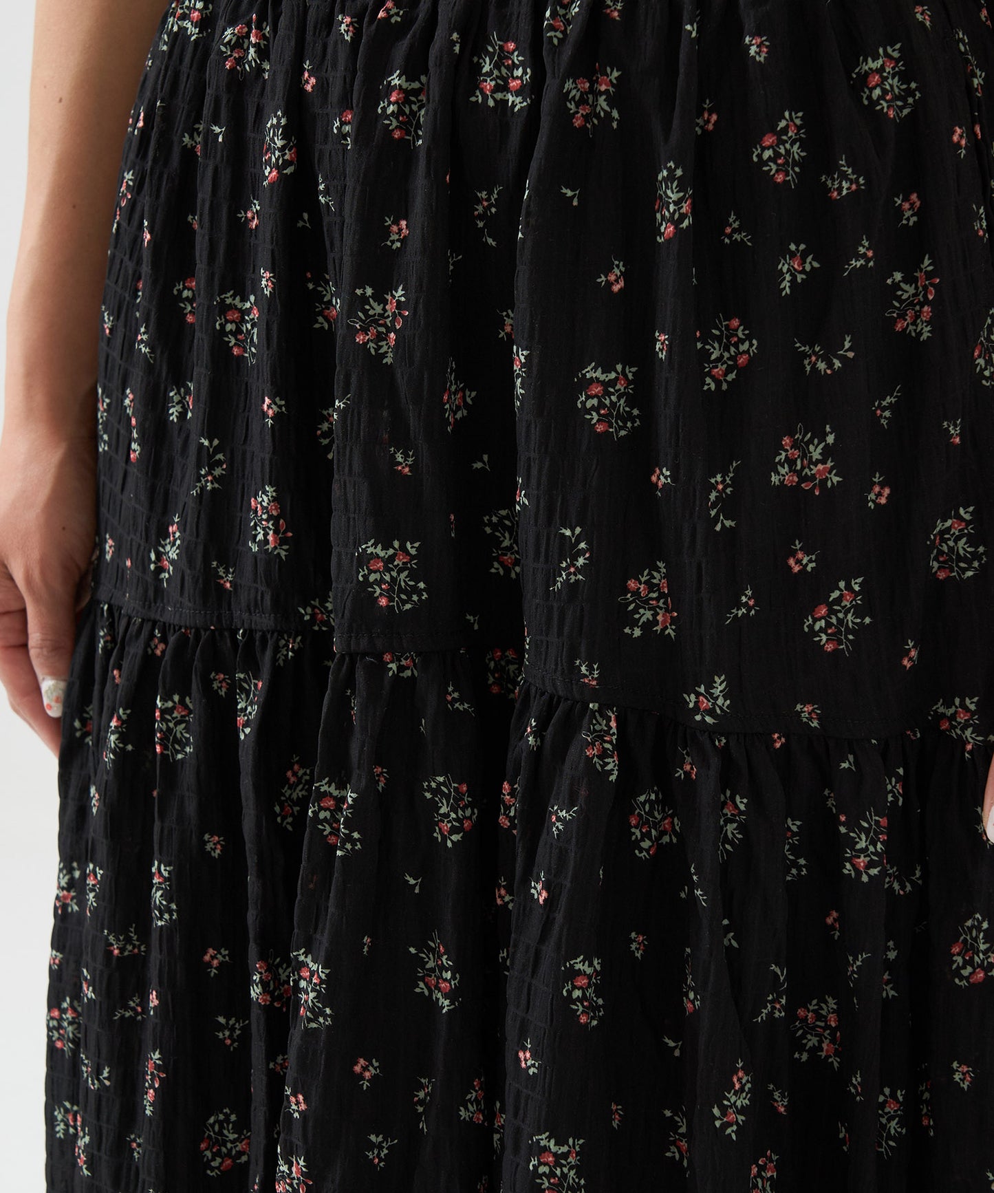Small Floral Switch Gathered Skirt