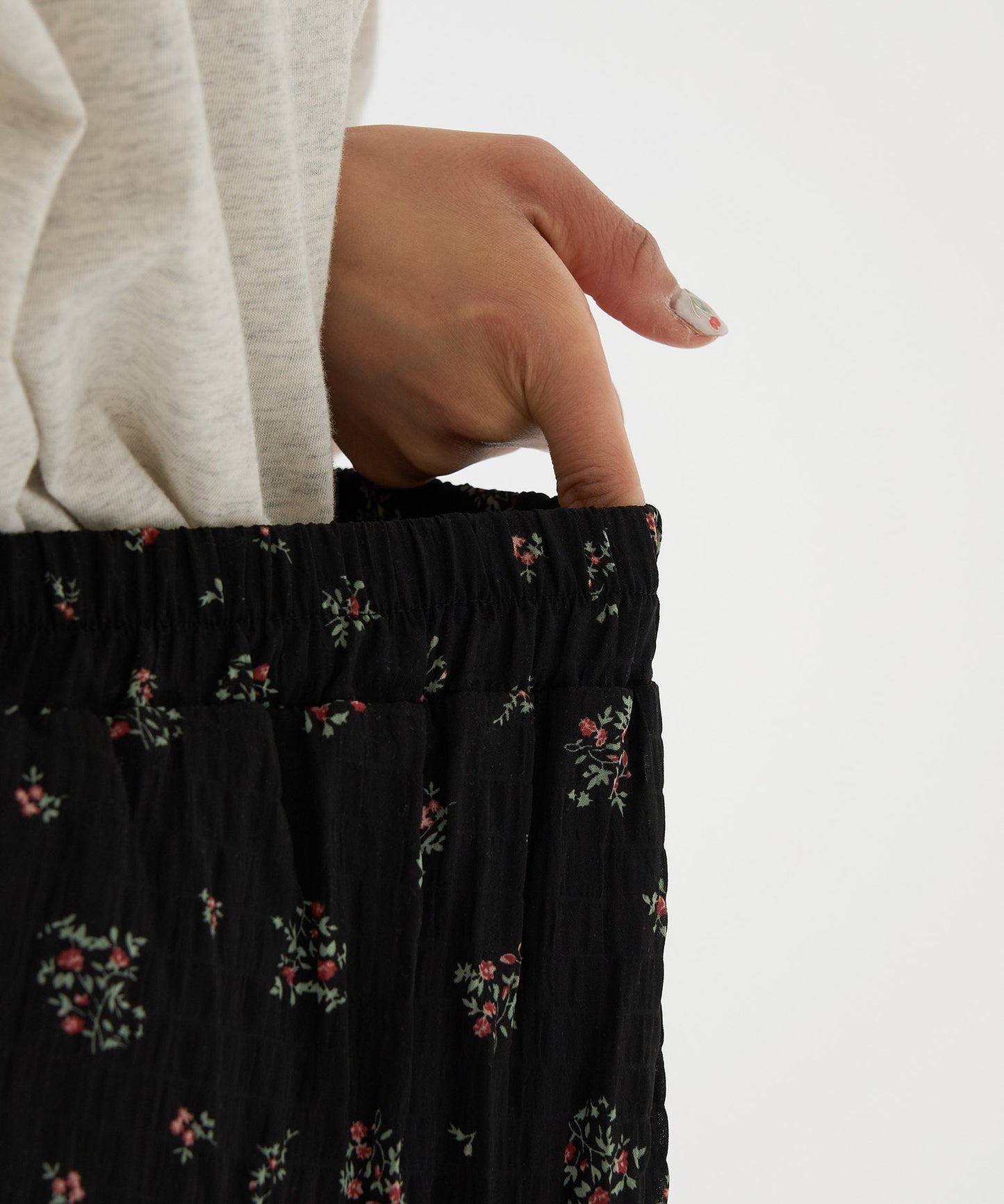 Small Floral Switch Gathered Skirt
