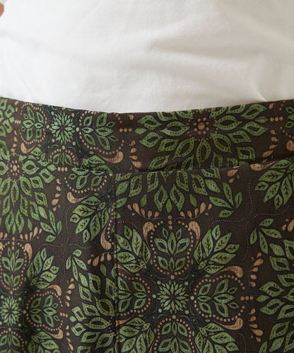 Easy Botanical Pattern Wide Pants