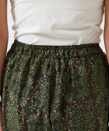 Easy Botanical Pattern Wide Pants