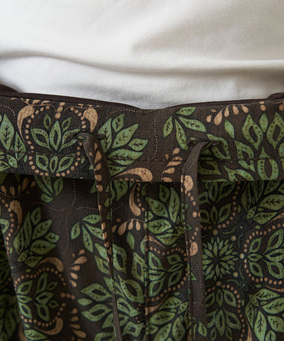 Easy Botanical Pattern Wide Pants