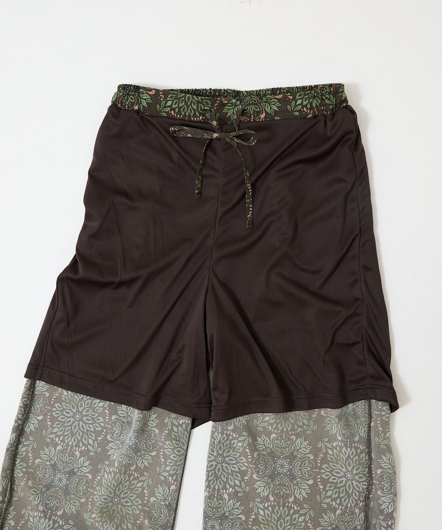 Easy Botanical Pattern Wide Pants