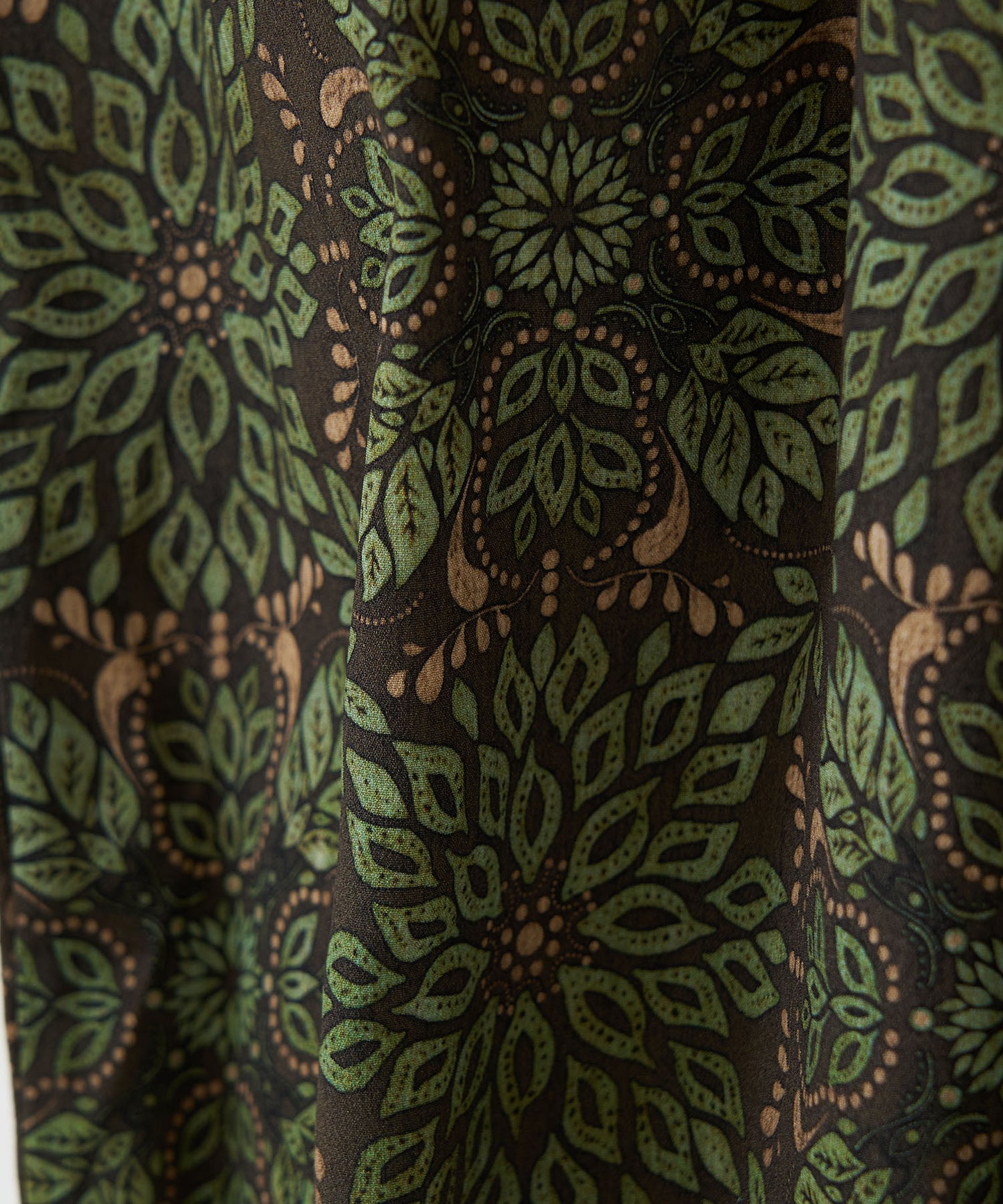 Easy Botanical Pattern Wide Pants