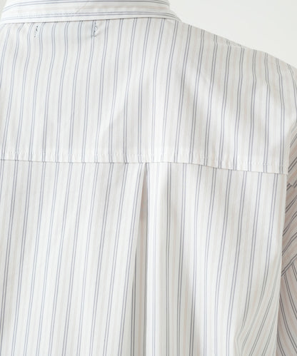 Multi Stripe Drawstring Cropped Shirt