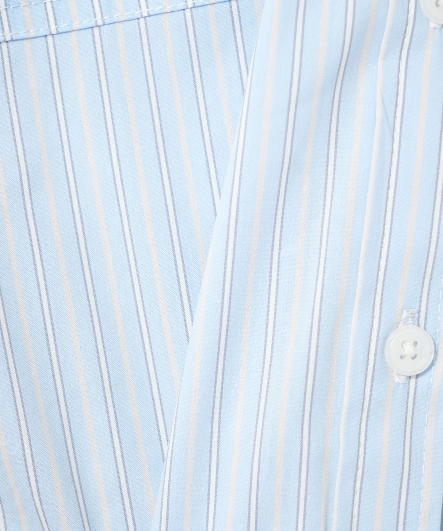 Multi Stripe Drawstring Cropped Shirt