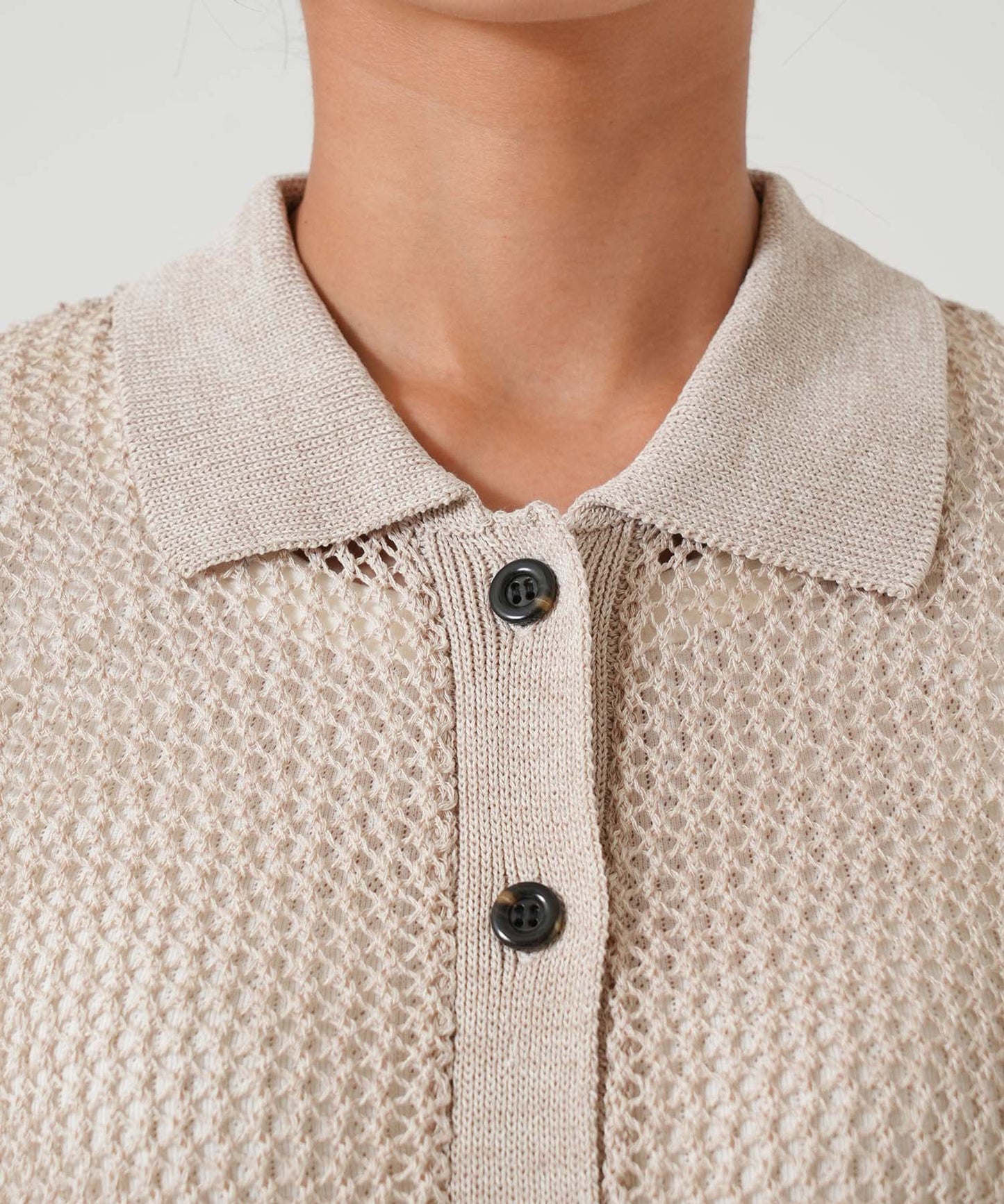 Mesh Polo Collar Vest