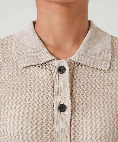 Mesh Polo Collar Vest