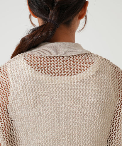 Mesh Polo Collar Vest