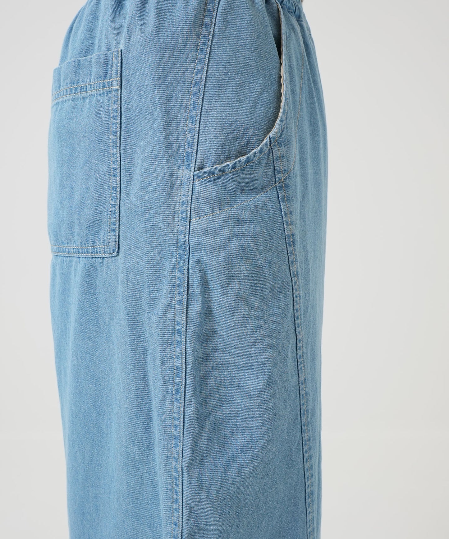 Wide easy denim pants