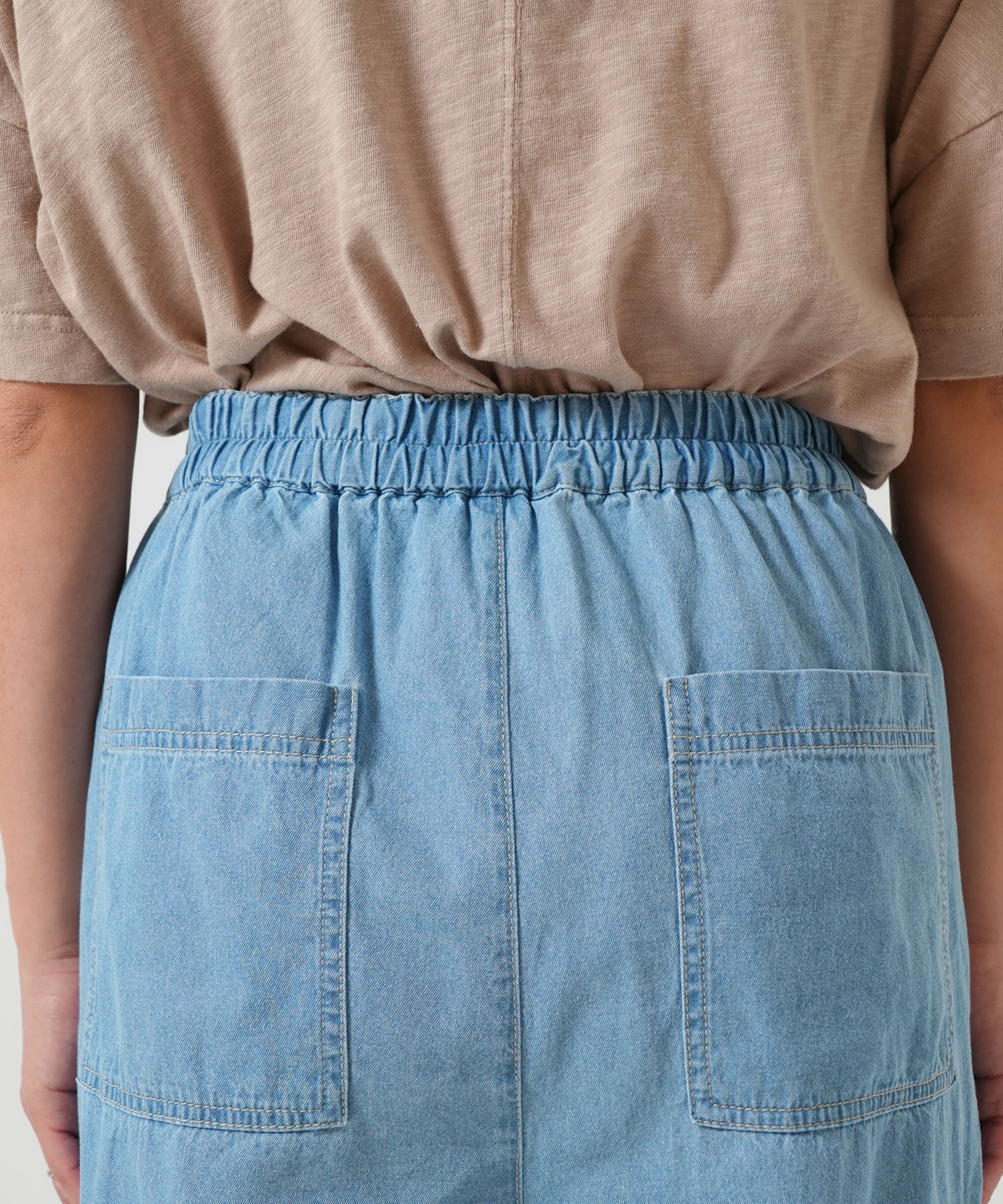 Wide easy denim pants