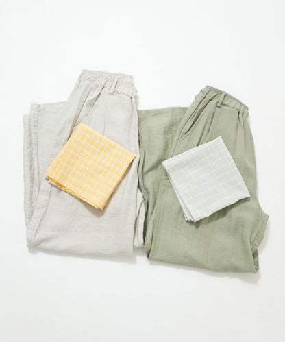Tuck pants with belt