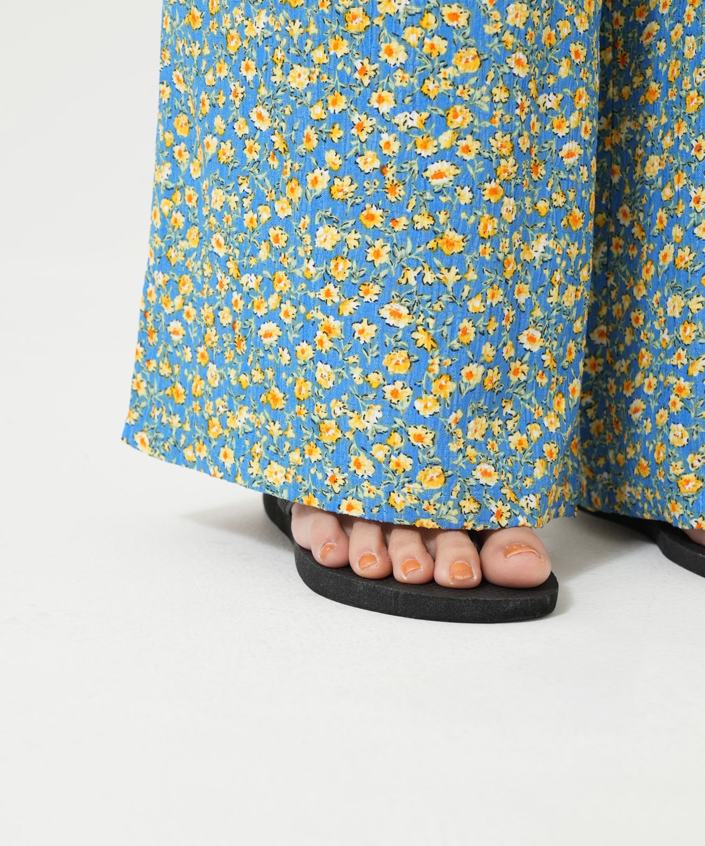Retro Flower Print Easy Pants