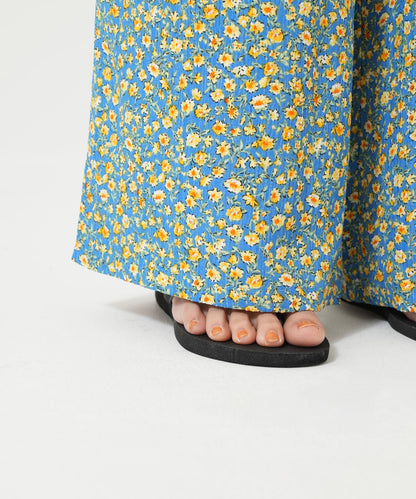 Retro Flower Print Easy Pants