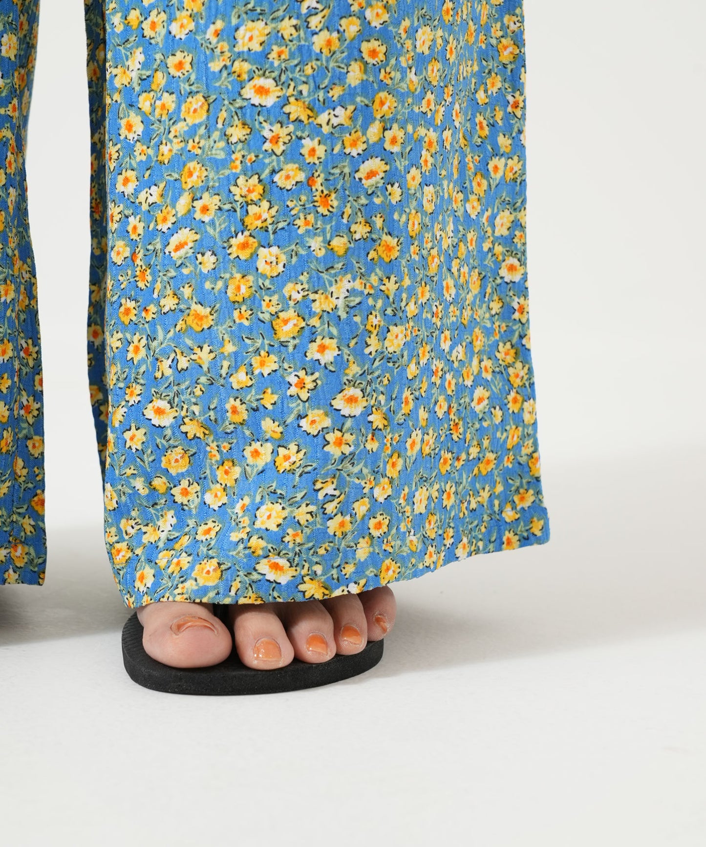 Retro Flower Print Easy Pants