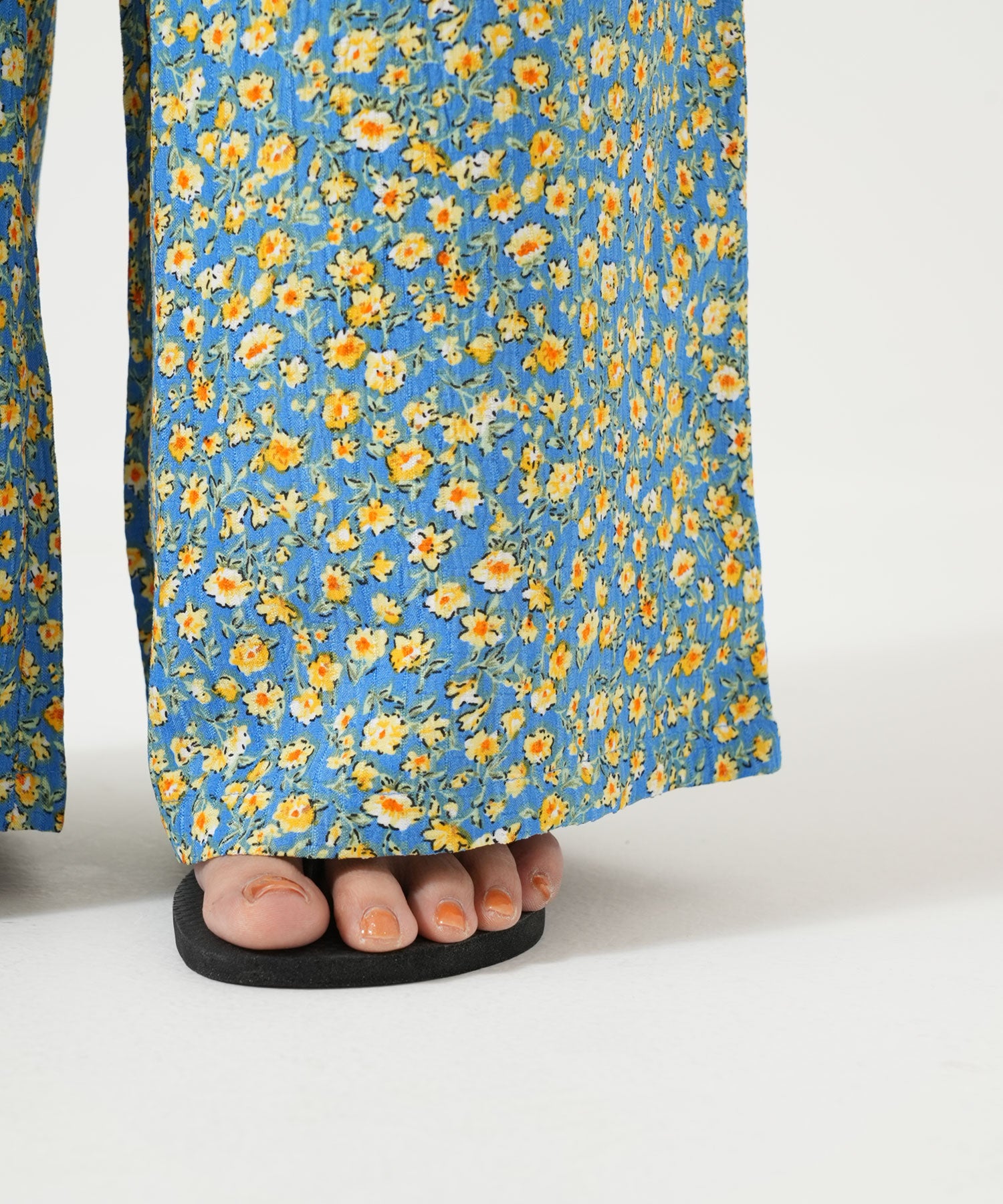 Retro Flower Print Easy Pants