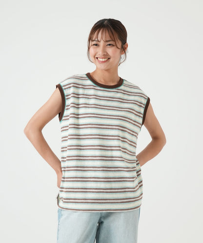 《5月28日入荷予定》マルチボーダーノースリTEE