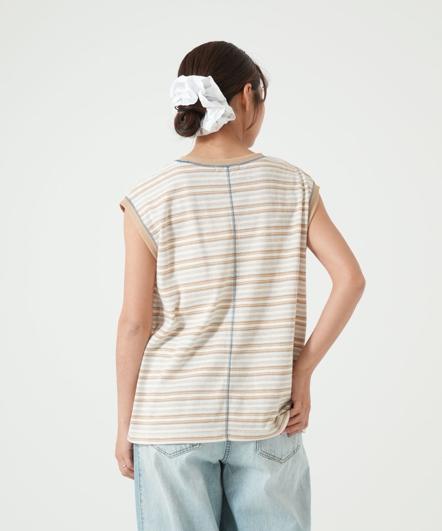 《5月28日入荷予定》マルチボーダーノースリTEE