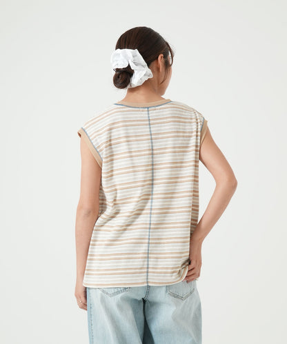 《5月28日入荷予定》マルチボーダーノースリTEE
