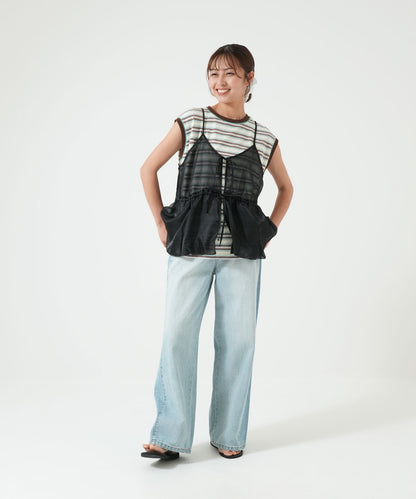 《5月28日入荷予定》マルチボーダーノースリTEE