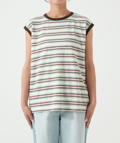《5月28日入荷予定》マルチボーダーノースリTEE