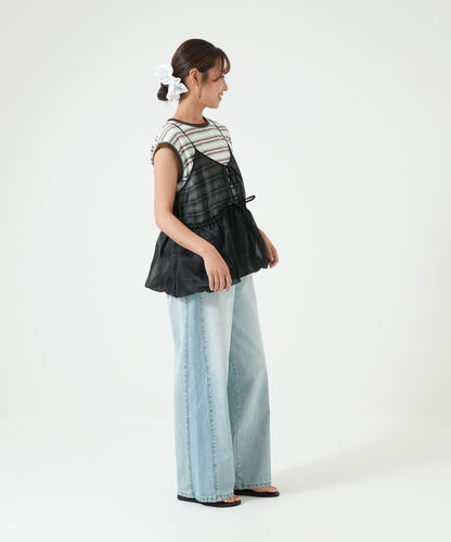 《5月28日入荷予定》マルチボーダーノースリTEE