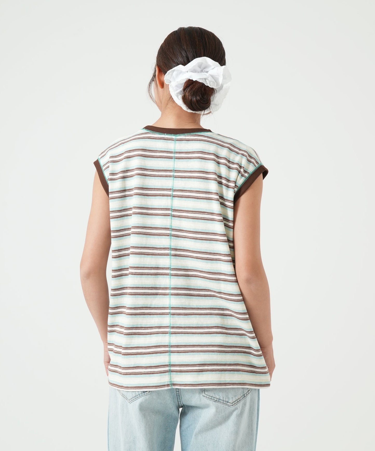 《5月28日入荷予定》マルチボーダーノースリTEE