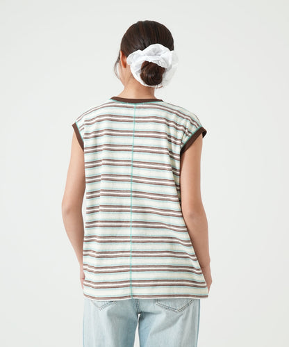 《5月28日入荷予定》マルチボーダーノースリTEE