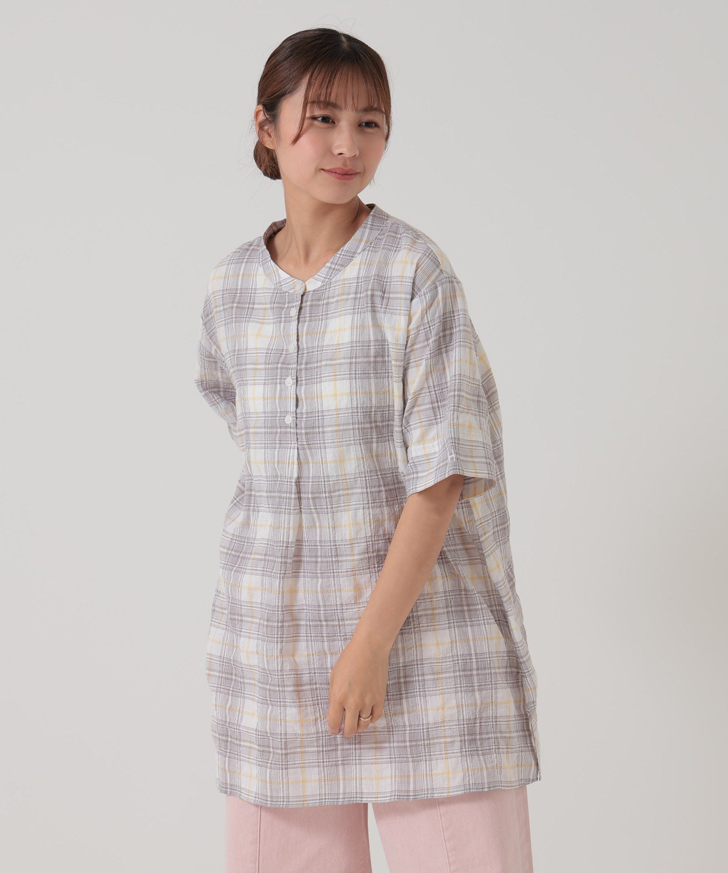 チェックグレー / 162cm / FREE