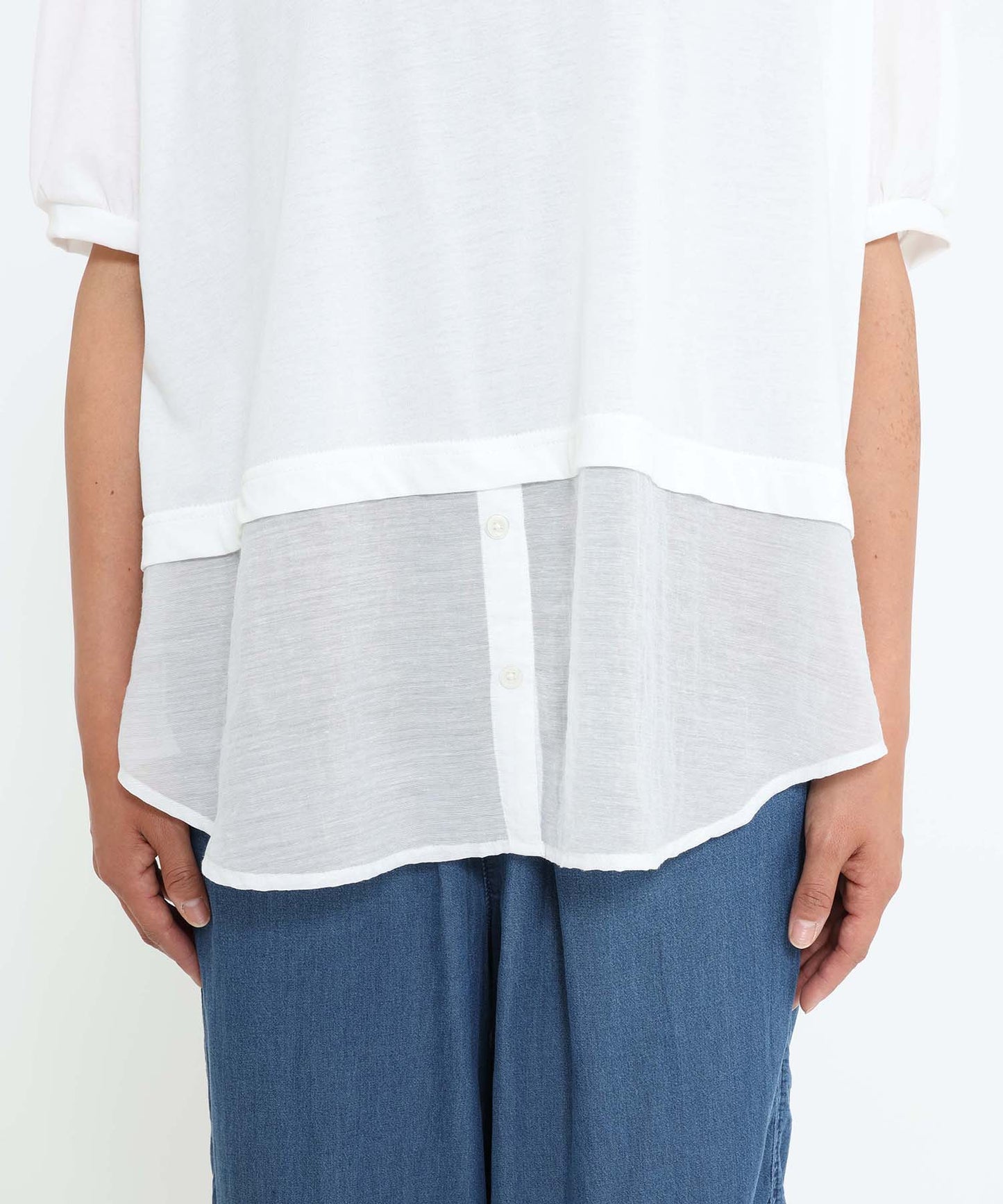 《7月8日入荷》異素材レイヤードプルオーバー