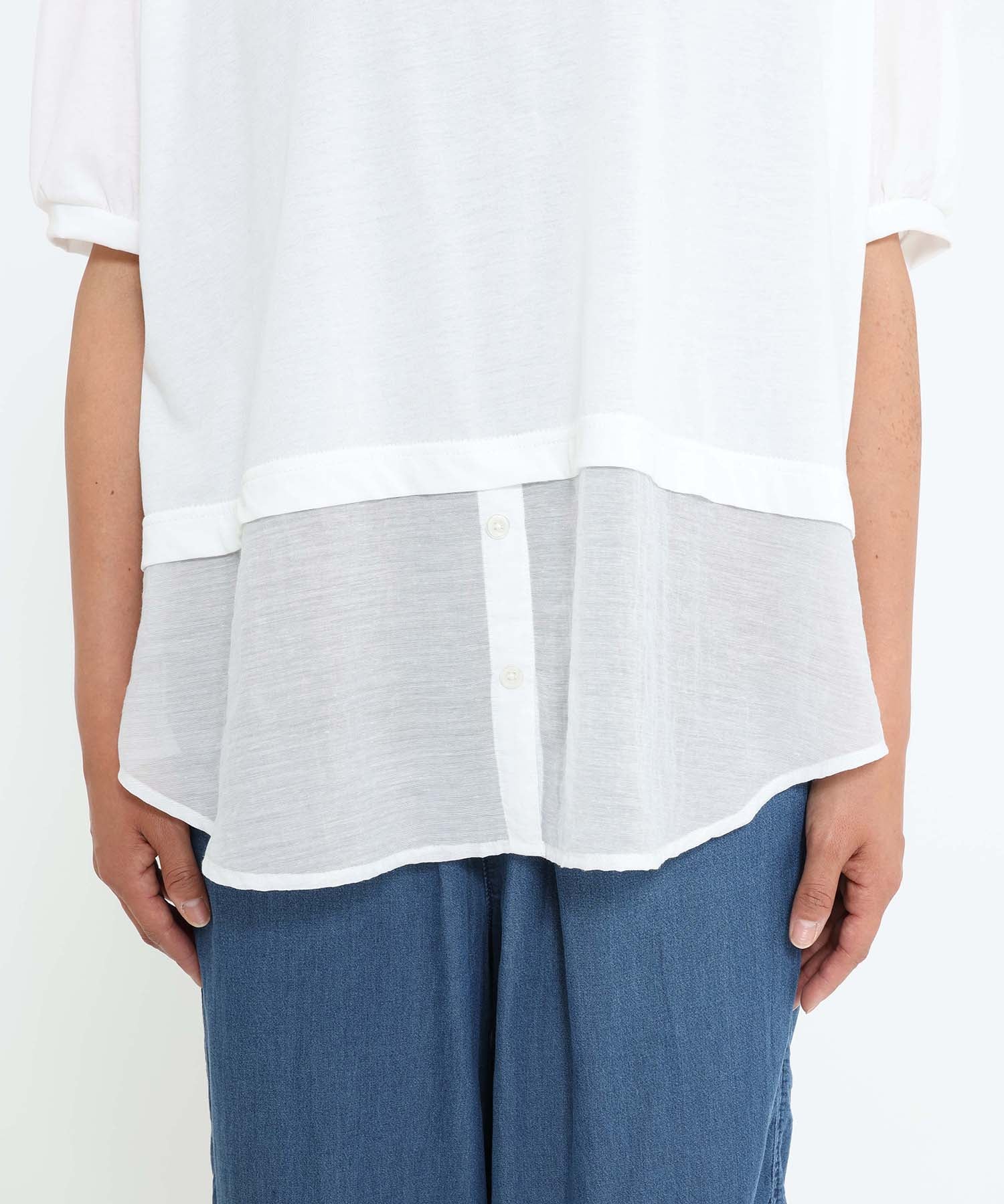 《7月8日入荷》異素材レイヤードプルオーバー