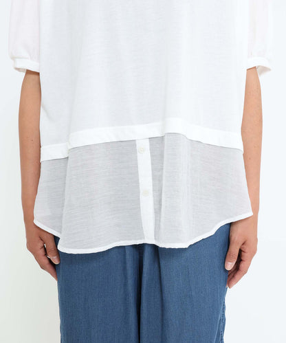 《7月8日入荷》異素材レイヤードプルオーバー