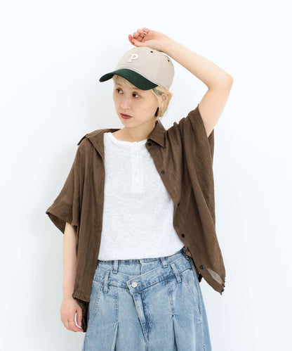 《7月8日入荷予定》前開きドルマンブラウス