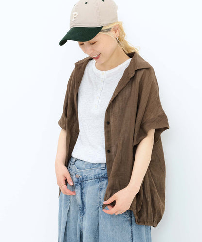 《7月8日入荷予定》前開きドルマンブラウス