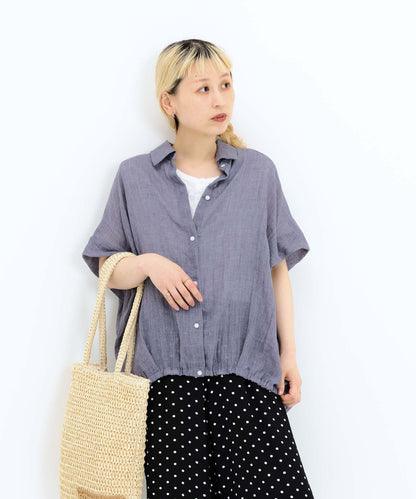 《7月8日入荷予定》前開きドルマンブラウス