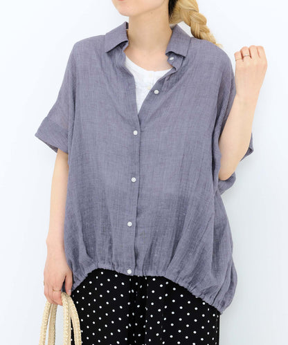 《7月8日入荷予定》前開きドルマンブラウス