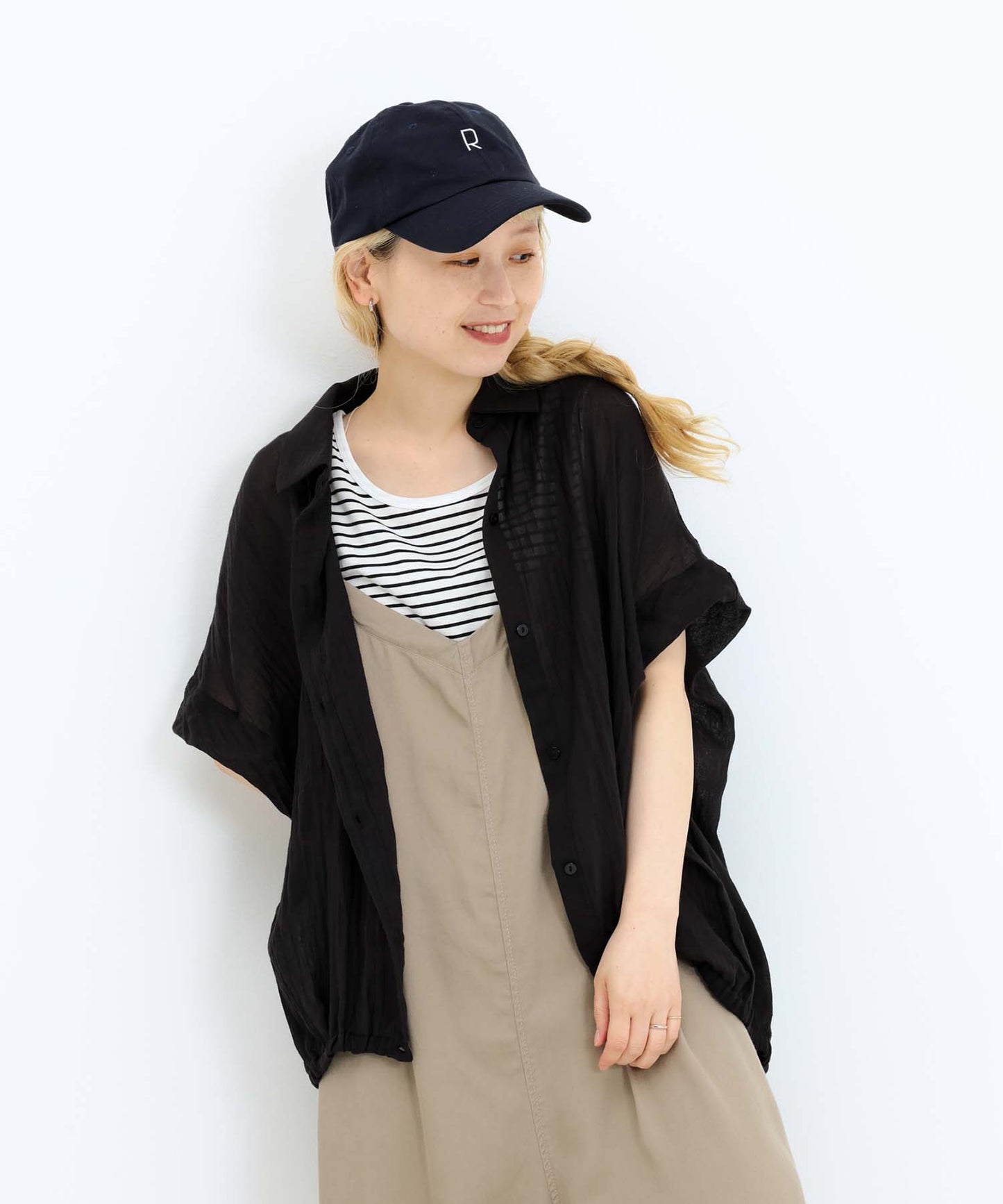 《7月8日入荷予定》前開きドルマンブラウス