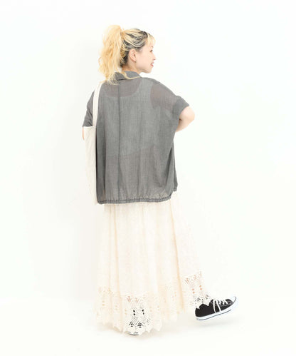 《7月8日入荷予定》前開きドルマンブラウス