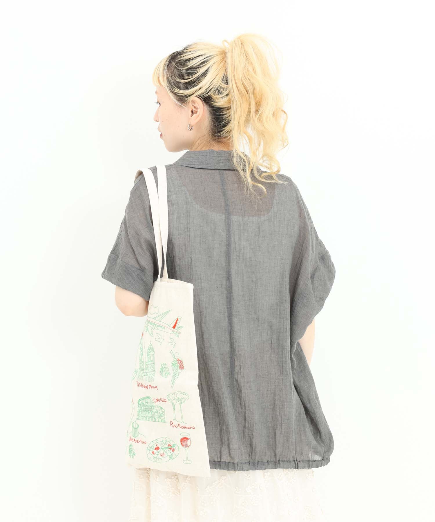 《7月8日入荷予定》前開きドルマンブラウス