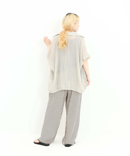 《7月8日入荷予定》前開きドルマンブラウス