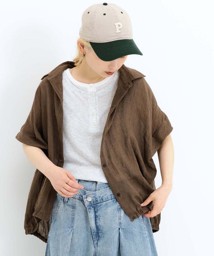 《7月8日入荷予定》前開きドルマンブラウス