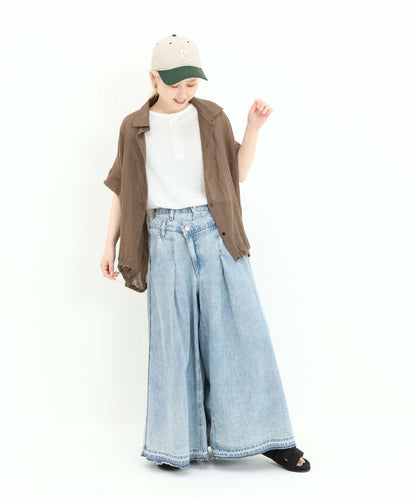 《7月8日入荷予定》前開きドルマンブラウス