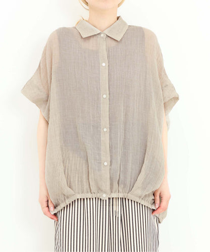 《7月8日入荷予定》前開きドルマンブラウス
