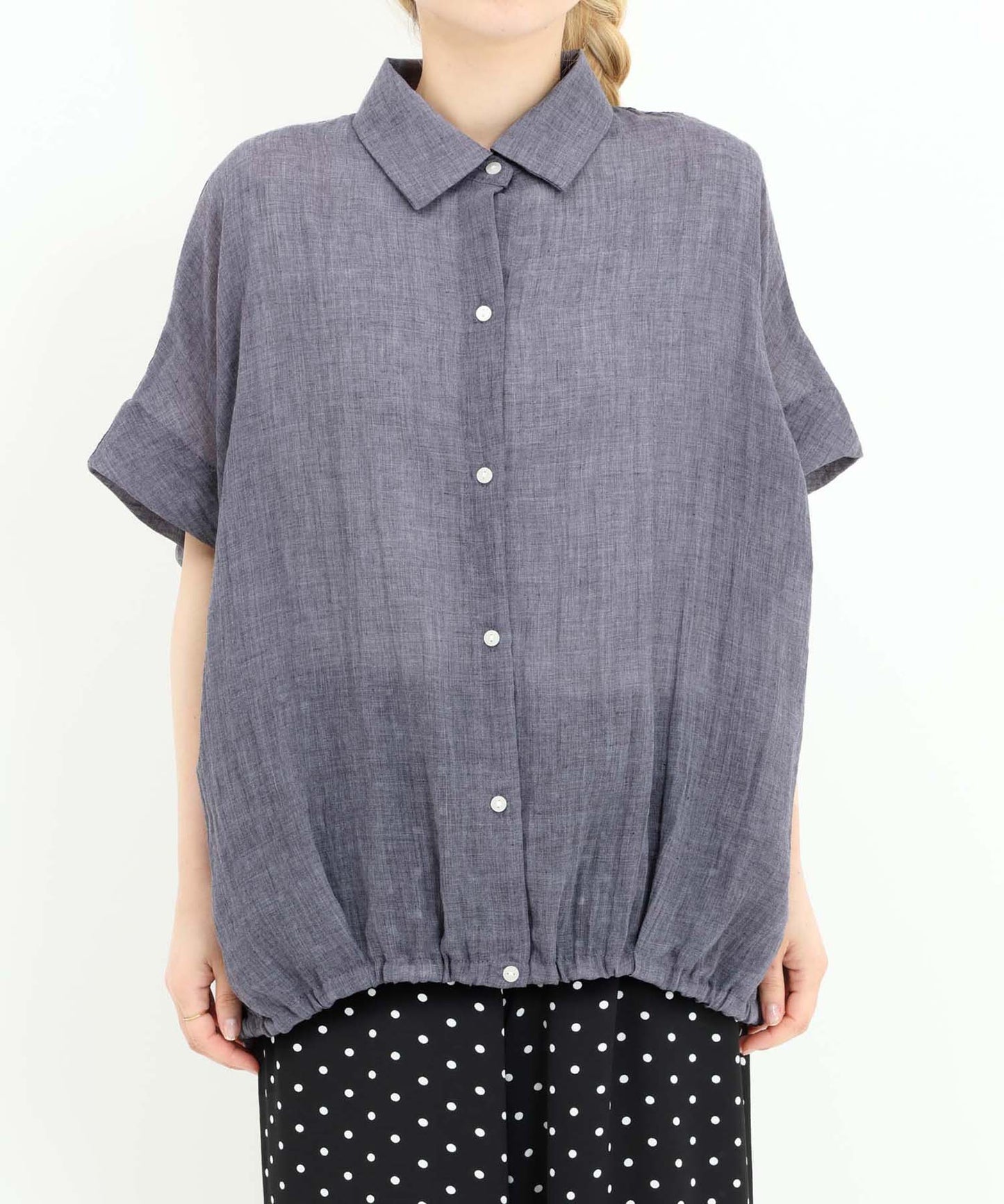 《7月8日入荷予定》前開きドルマンブラウス