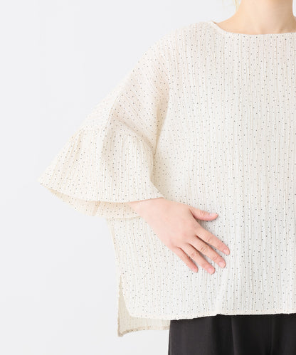 《近日発売》袖フリルドットプルオーバー