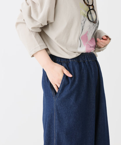 《近日発売》レースヘムイージーパンツ