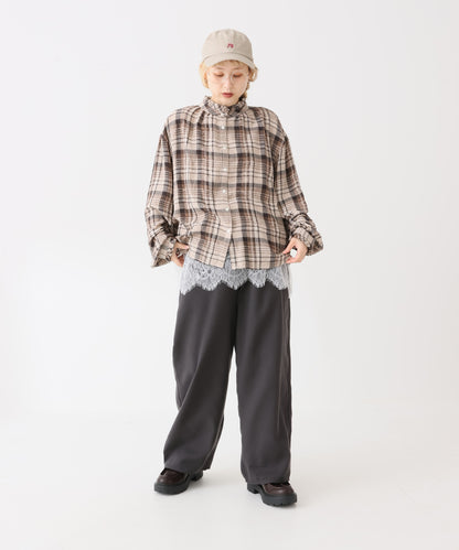 チェックベージュ / 154cm / FREE