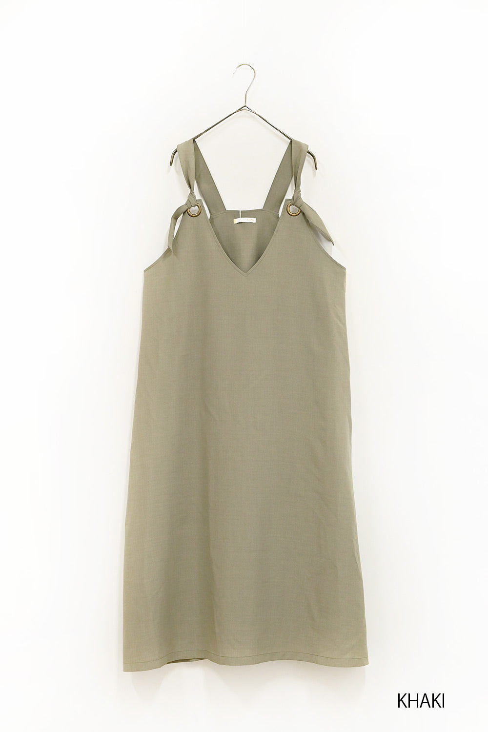 ≪SALE≫麻調ベルトストラップフレアロングワンピース – HEART
