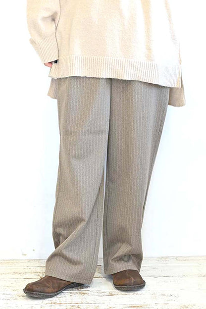 カットジャガードワイドパンツ