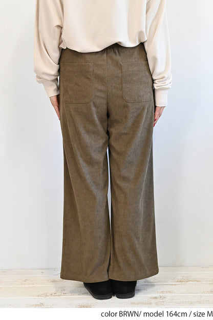 やわらかコーデュロイワイドパンツ