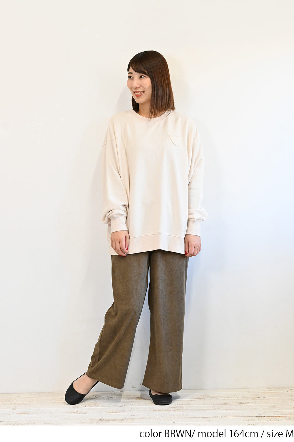 やわらかコーデュロイワイドパンツ